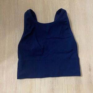 Ribbed crop - Navy